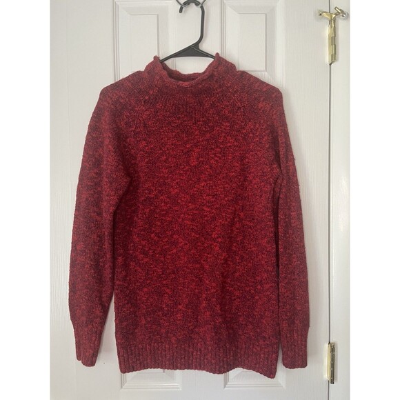 L.L. Bean Red High Neck Vintage Sweater Size Small - Picture 1 of 7